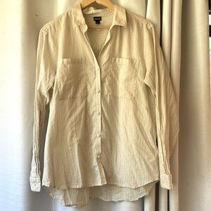 Patagonia Lightweight A/C Button Down Top Long Sleeve Shirt Women Size L NWOT